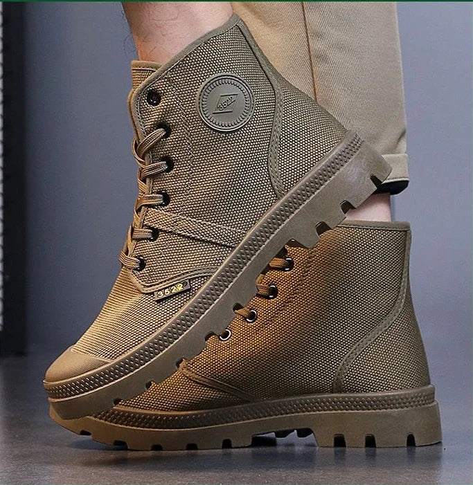 Male Shoes Hiking Outdoor Rubber Men's Boots Lace Up Original Deals Vintage In Promotion Y2k Offers Trendy 2025 Footwear New