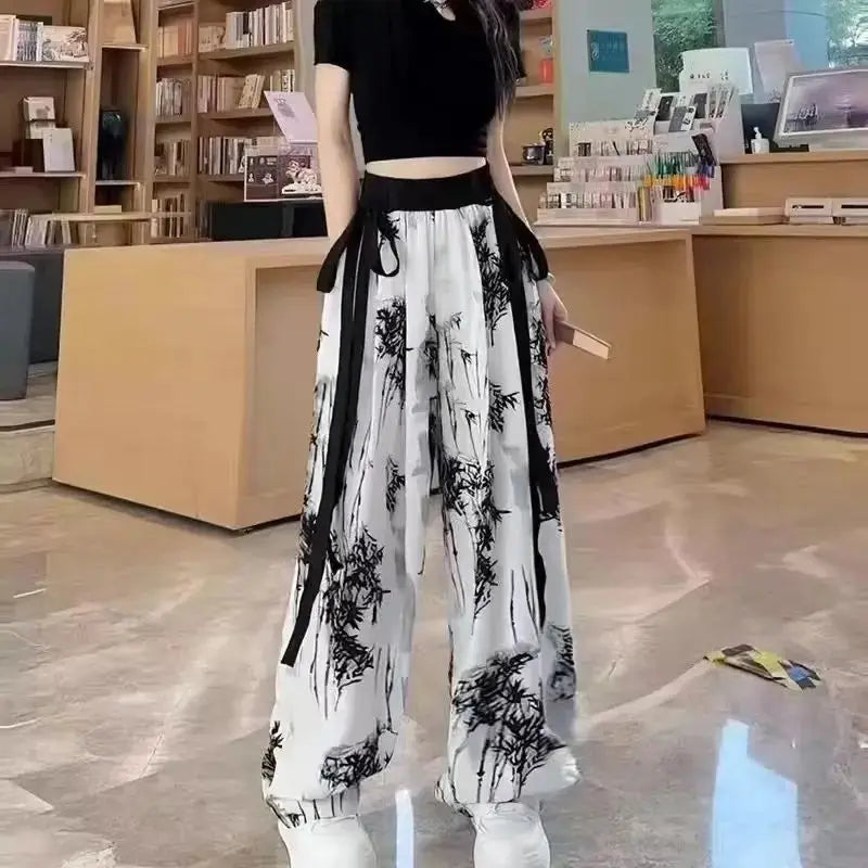 Spring Autumn Women's Tracksuit Casual Loose Top and Pants Two Piece Set Women Sports Trouser Suits