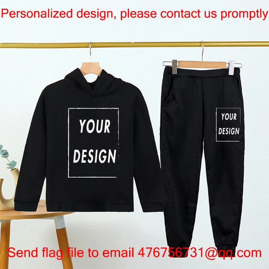 Kids Fashion 2pcs Pullover Hoodie+Pants Suits 1-8Y Years Boys Girls Casual Long Sleeve Sportswear Tracksuits Children Clothes