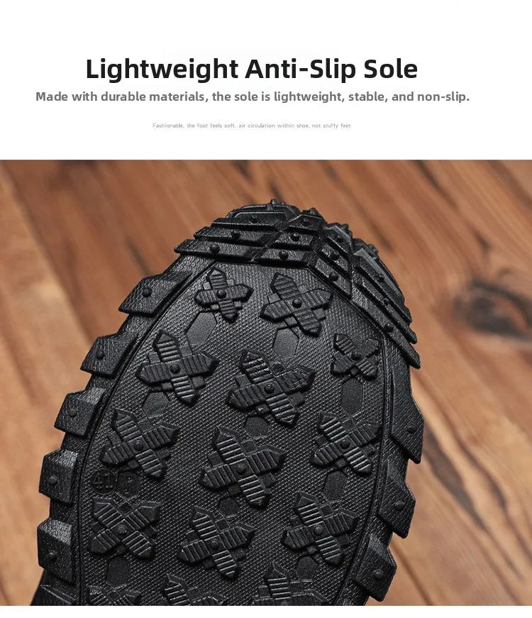 Men's Large Size Versatile Mountain Climbing Anti-slip Wear-resistant Outdoor Casual Trendy Spring Lightweight Dad Shoes