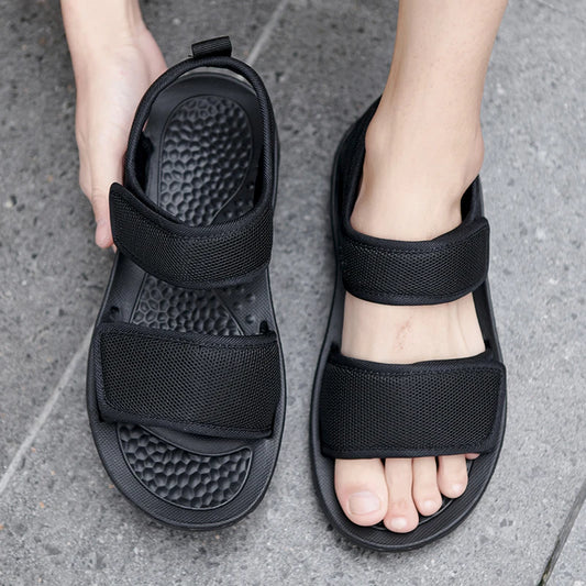 Men Sandals Summer Leisure Beach Holiday Outdoor Male Retro Comfortable Casual Sandals Breathable Mesh Men Flip Flops