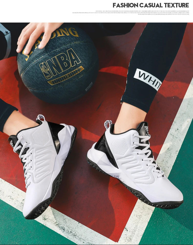 Men's Basketball Shoes Breathable Cushioning Non-Slip Wearable Runing Shoes Gym Training Athletic Basketball Sneakers for Women