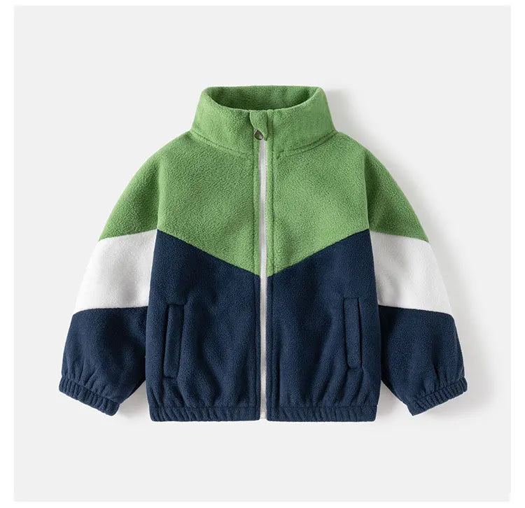 Children's Clothing   Autumn Winter Fleece Thicken Warm  Outwear Cute Cardigan Jackets Coats for  Kids Coats Jackets for Boys
