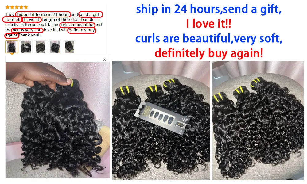 15A Burmese Curl  Vietnamese 100% Raw Virgin Human Hair Extensions #1B Natural Black for Human Hair Weave Bundles Curly Bundles