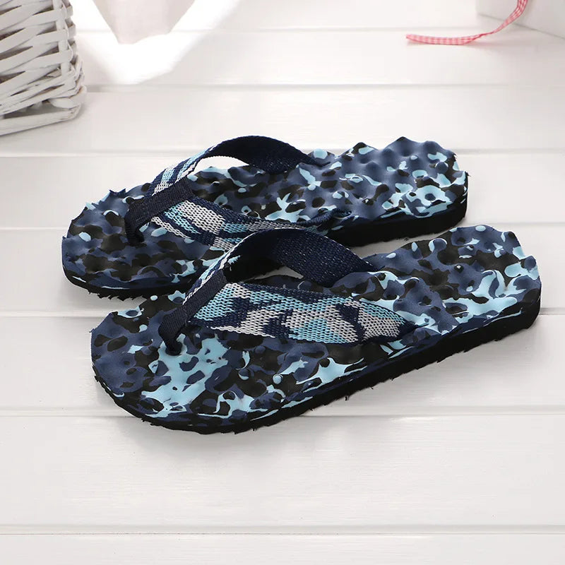 Casual Slippers For Men Flip Flops Beach Sandals Summer Non-Slip Flat Slides Men Slippers Indoor House Shoes Male Slipper Man