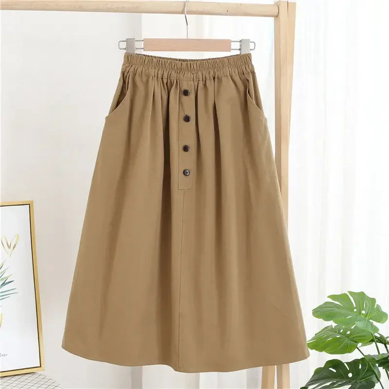 Female Skirts Korean Style A Line Women's Skirt Stylish Harajuku Premium Fashion Chic and Elegant Streetwear Modest Aesthetic V