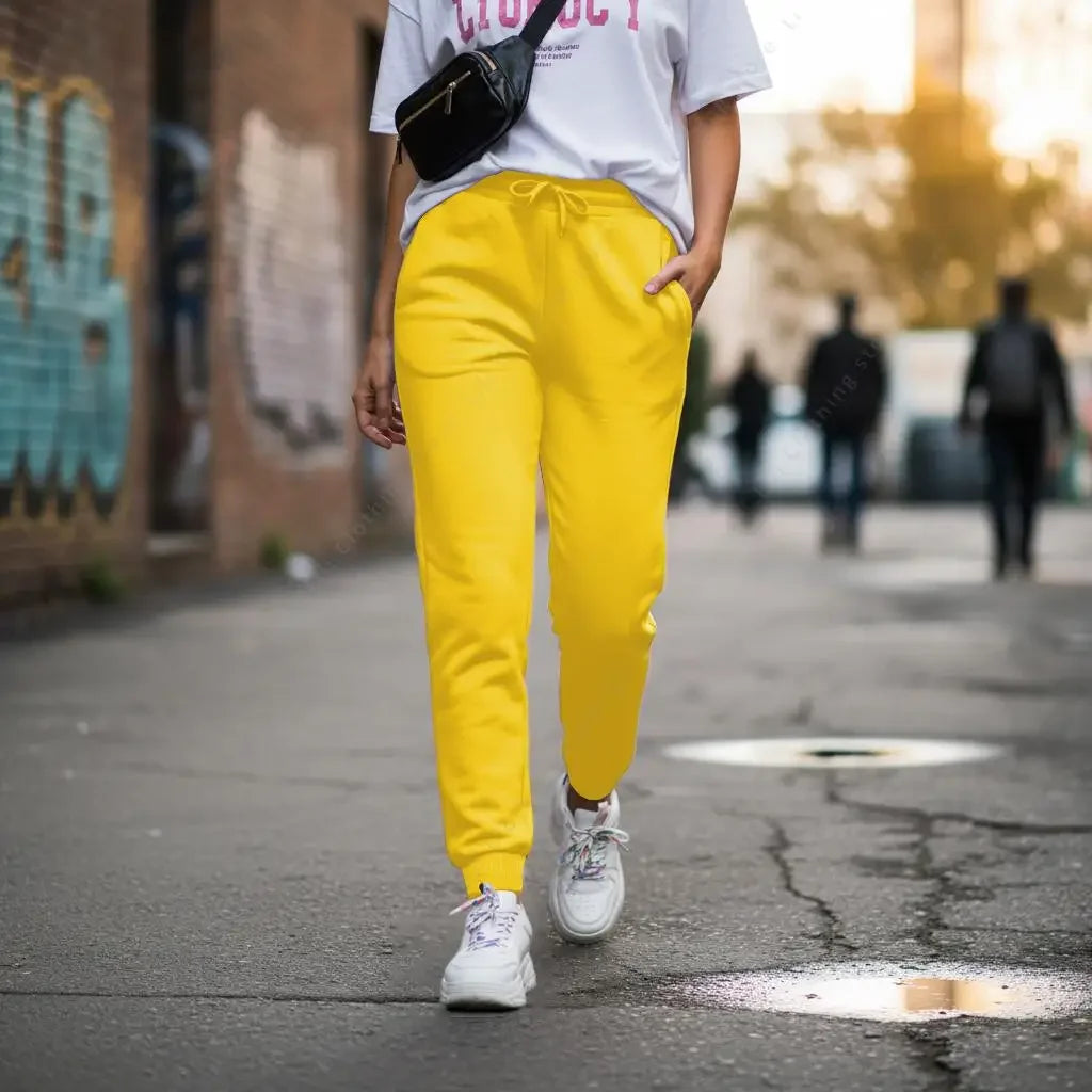 Blank Pants Women Joggers Jogging Pants Fleece Trousers Casual Fashion Spring Autumn Sweatpants Woman Clothing Essential Basics
