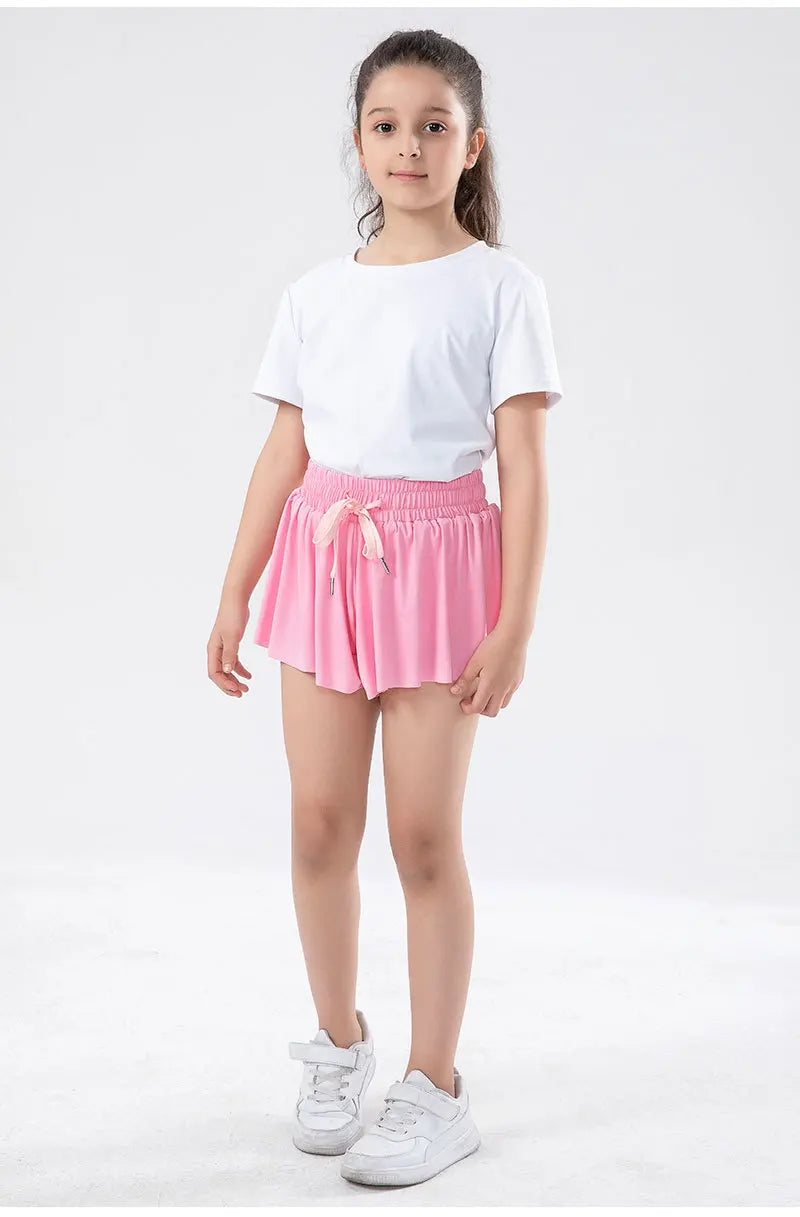 Women Shorts Children High Waist Skirts Breathable Shorts Child Summer Security Shortpants Sportswear Pocket Skirts for Girls