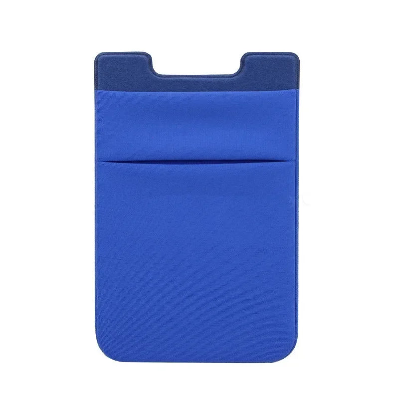 Women Men Fashion Elastic Cloth Cell Phone Card Holder Mobile Phone Wallet Case Credit ID Card Holder Adhesive Sticker Pocket