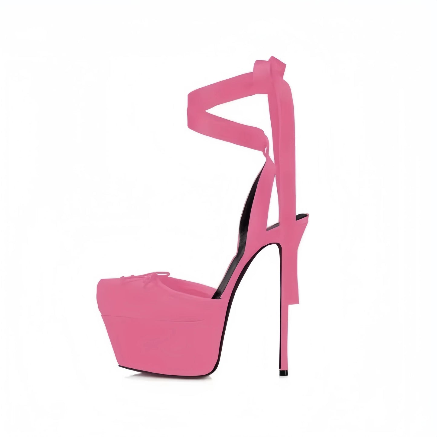 2025 Spring New Square-Toe High Heels Bow Knot Peep-Toe Platform Sandals for Women, Sexy Evening Party Club Wedding Shoes