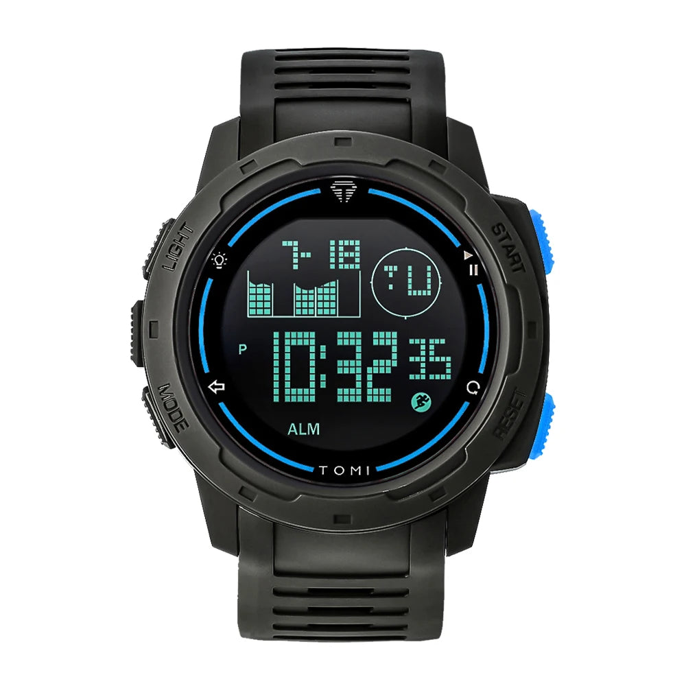 TOMI Sports Watch Digital Watch Multi functional Waterproof Stop Watch Student Sports Electronic Watch Children's Gift