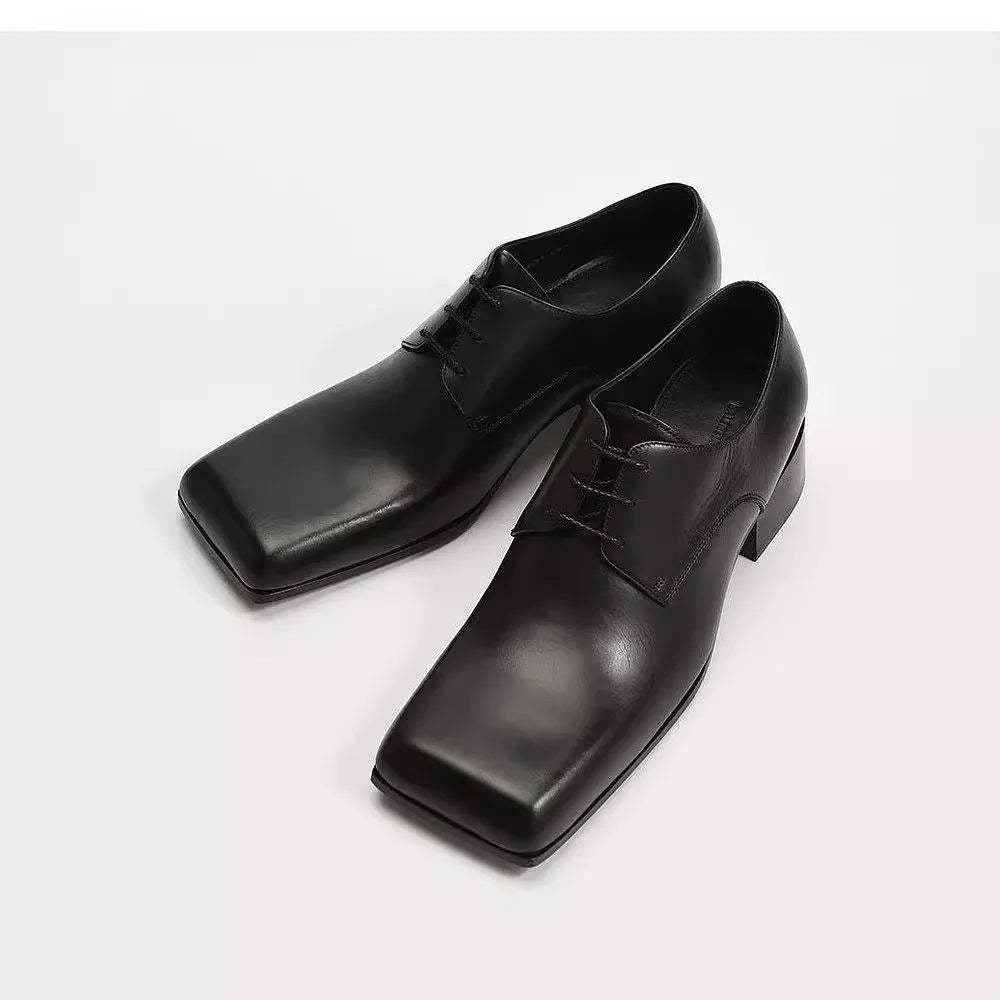Shoes for Men womem 2024 Fashion Lace Up Leather Casual Shoes Spring and Autumn Round Toe Solid Platform Loafers 35-45