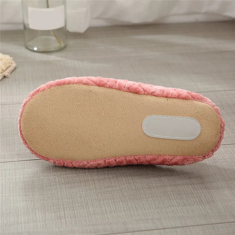 New Soft Sole Slippers Women Men Indoor Floor Flat Shoes Spring Autumn Winter Warm Home Cotton Plush Suede