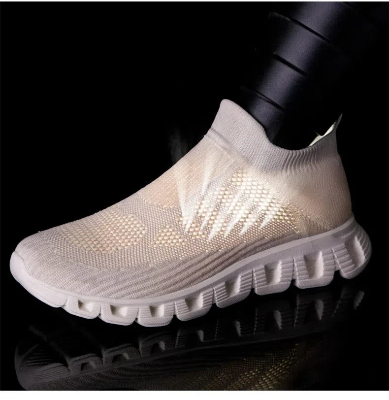2025 New Men's Casual Sneaker Breathable Ultralight Slip On Shoes Mesh Sock Mouth Jogging Athletic Women Sneakers