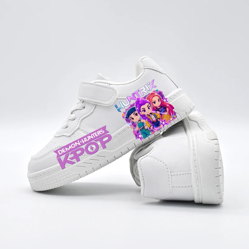 Children's Student Fashion Casual Shoes Kids New Design KPOP White Sport Shoes Boys Girls Anti-slip Outdoor Breathable Sneakers