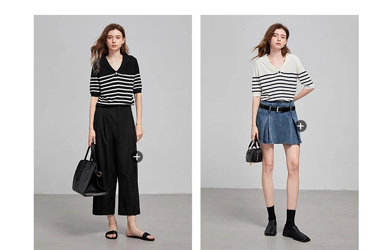 TOYOUTH  Women Knitwear 2025 Summer New Tops 8523015