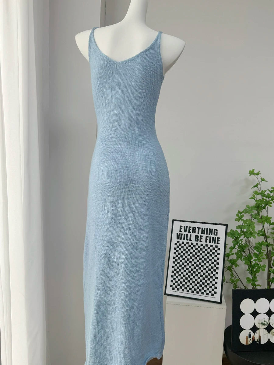 Hirsionsan Soft Loose Sets Women Three Pieces Long Sleeve Cardigan & Sexy Vest Dresses Elegant Female Hollow Outfits Tracksuit