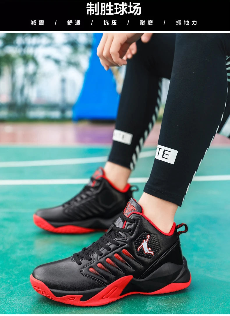 Men's Basketball Shoes Breathable Cushioning Non-Slip Wearable Runing Shoes Gym Training Athletic Basketball Sneakers for Women