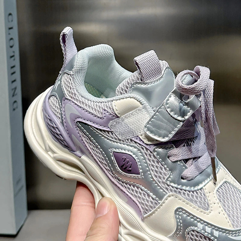 Kids Casual Shoes for Girls Boys 2025 New Non-slip Breathable Mesh Toddler Running Sneakers Fashion Versatile School Sport Shoes