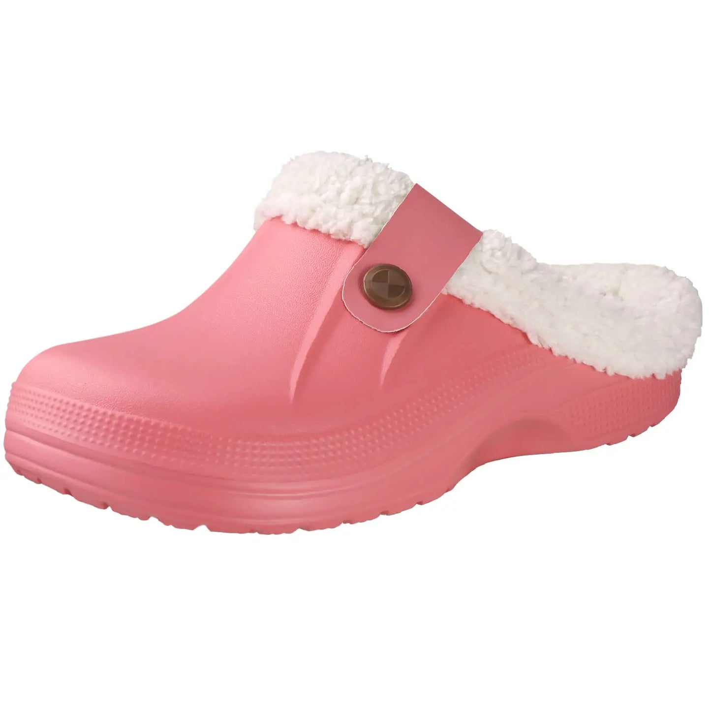 Crestar New Home Warm Slippers For Women Men Winter Soft Plush Slippers Female Clogs Outdoor Waterproof Non-slip Cotton Slippers