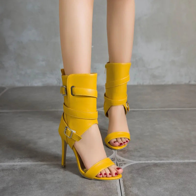 High Heels Sandals for Women Summer New 2025 High Top Women's Shoes Roman Ankle Boots Female Pumps Sandalias Mujer WSH5315