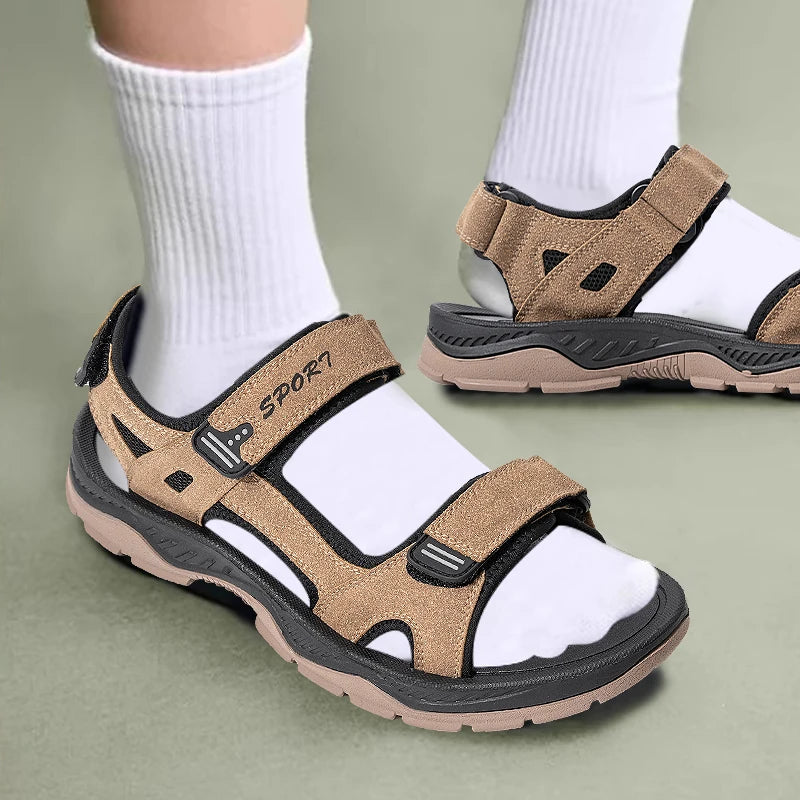 Men's Summer Beach Sandals Holiday Breathable Water Shoes Male Retro Comfortable Quick Drying Casual Sandals
