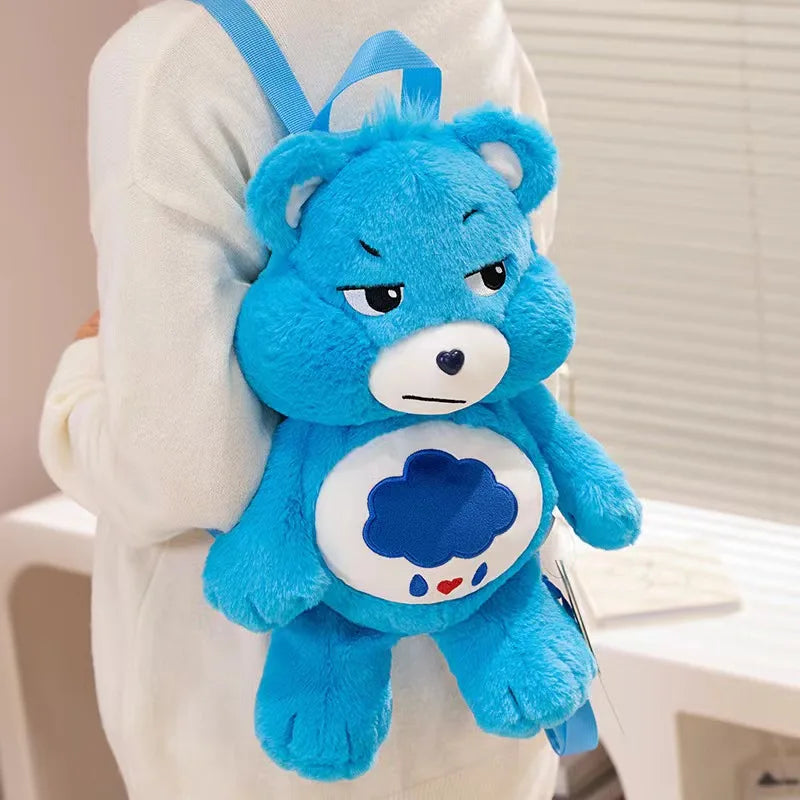 Care Bears Plush Backpack Kawaii Fashion Plushie Doll Fur Bag Girl's Bag Children's Bag Shoulder Bag Knapsack Bags Gifts