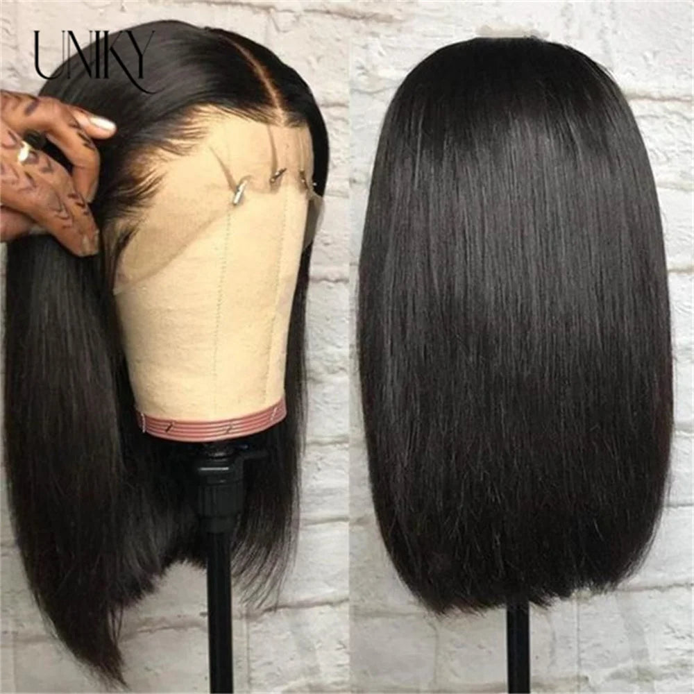 Burgundy HD Transparent Lace Front Human Hair Wigs 99J Red Straight 13x4 Lace Front Wig For Women  4x4 Lace Closure Straight wig