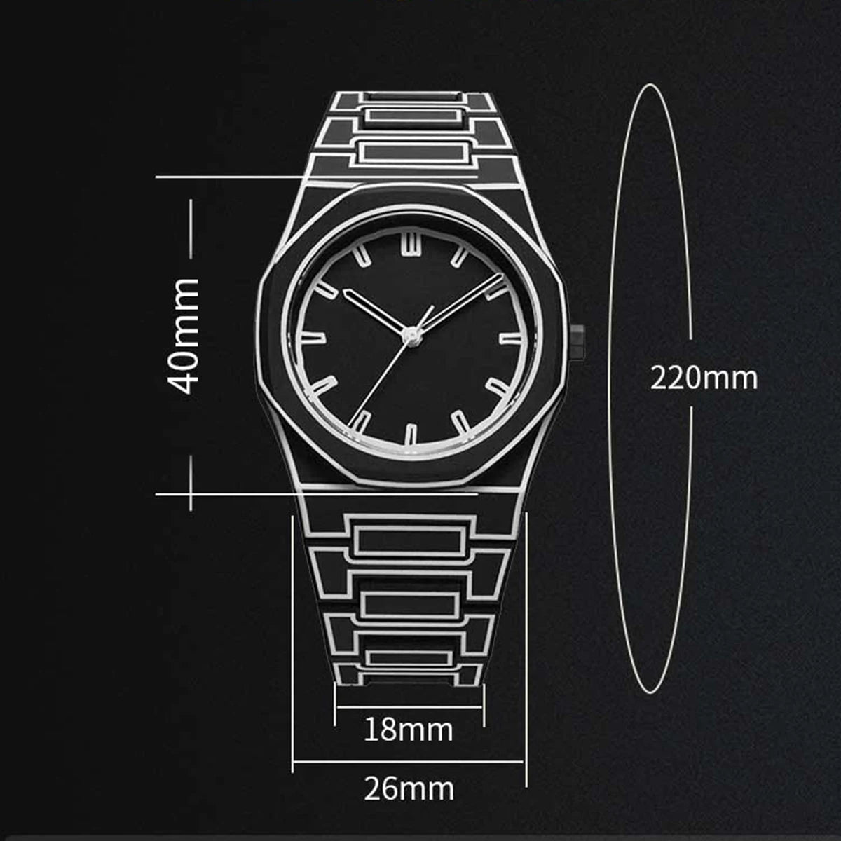 2025 New Creative Men Silicone Watch VA VA VOOM Brand Quartz Movement Creative Lines Leisure Outdoor Sports Black Wrist Watches