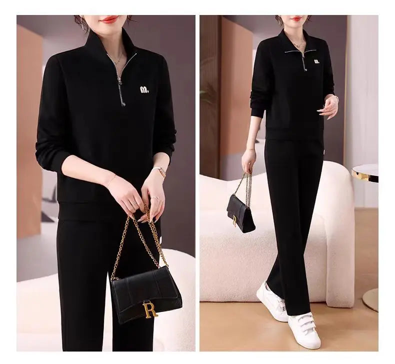 2025 Spring and Autumn New Women's Casual Sports Fashionable Young and Beautiful Two-Piece Set
