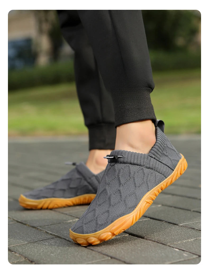 Minimalist Men's Barefoot Shoes Anti Slip Breathable Knitting Walking Shoes for Men Wear-resistant Lightweight Running Sneakers