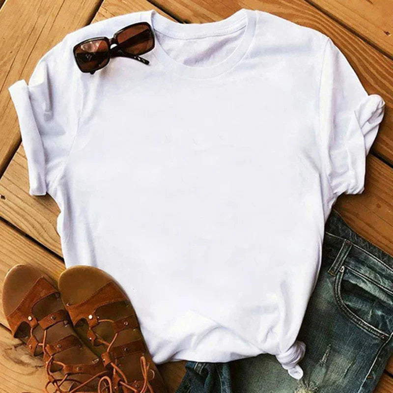 Fashion Print T-shirt Kawaii Melanin T Shirt Women Funny Black African Curly Hair Girl Graphic Tees Aesthetic Tshirt Female
