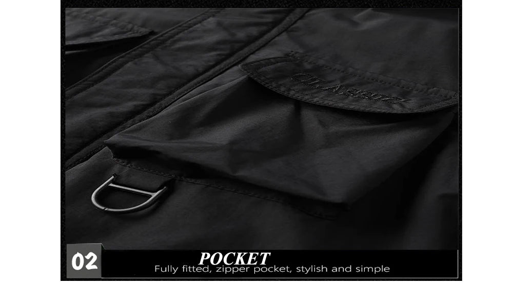 Autumn Men's Mountain SKi Jackets Casual Men Multi-pocket Windbreaker Hooded Coats Men Sports Climbing Jackets Clothing 5XL