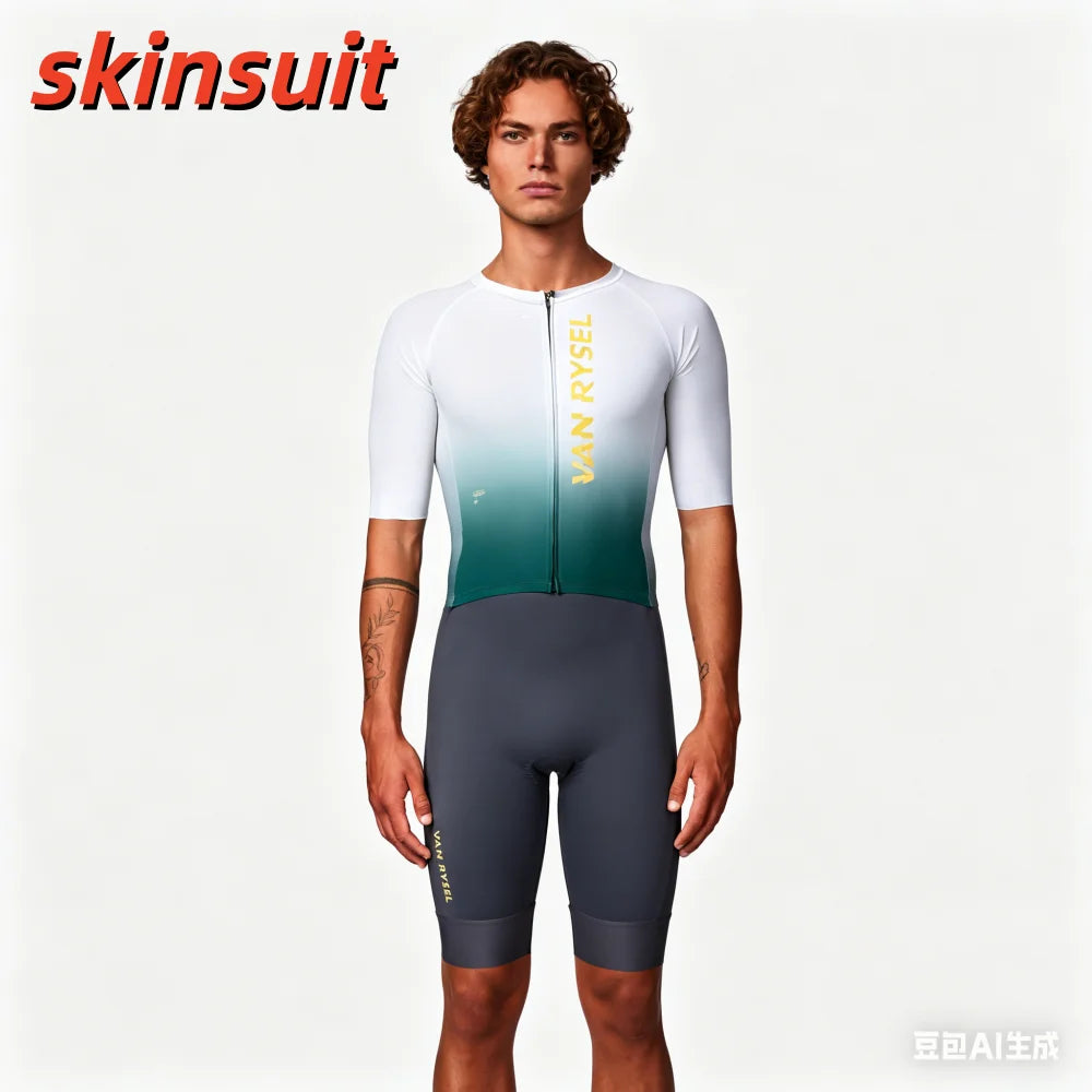 Man's Triathlon Trisuit World Champ Long Sleeve Skinsuit Clothing Swimming Cycling Running Wetsuit Competition Cycling Apparel