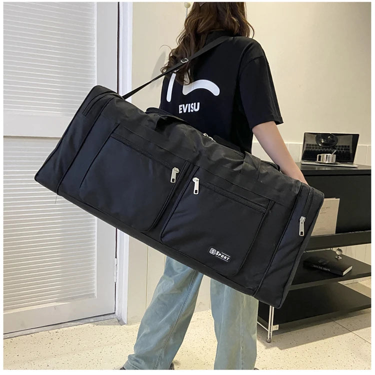 Women Men Nylon Travel Duffel Bag Carry On Luggage Bag Men Tote Large Capacity Weekender Gym Sport Holdall Overnight Bag Pouches