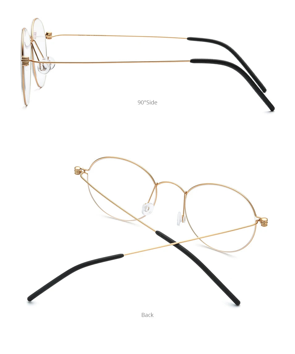 FONEX B Titanium Glasses Frame Women Brand Design Eyeglasses Men Korean Denmark Ultralight-Weight Morten Screwless Eyewear 7510 BAZAARHUBO