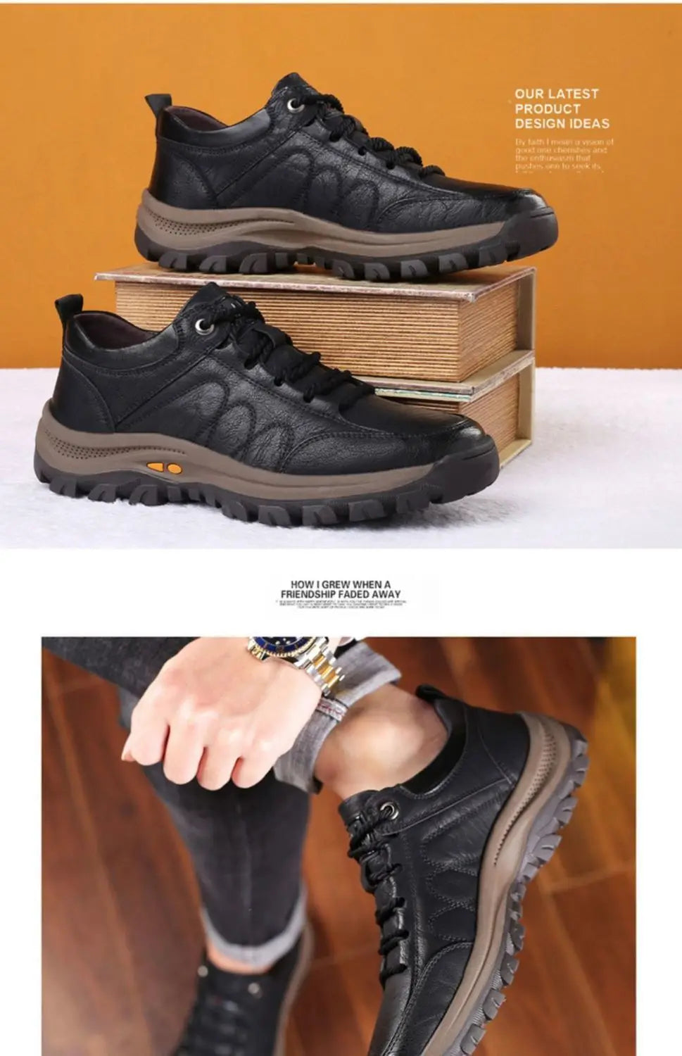 Men's Outdoor Leisure Shoes Mountaineering Fashion Sports Shoes Anti Slip Lightweight Shoes Comfortable Men Sneakers