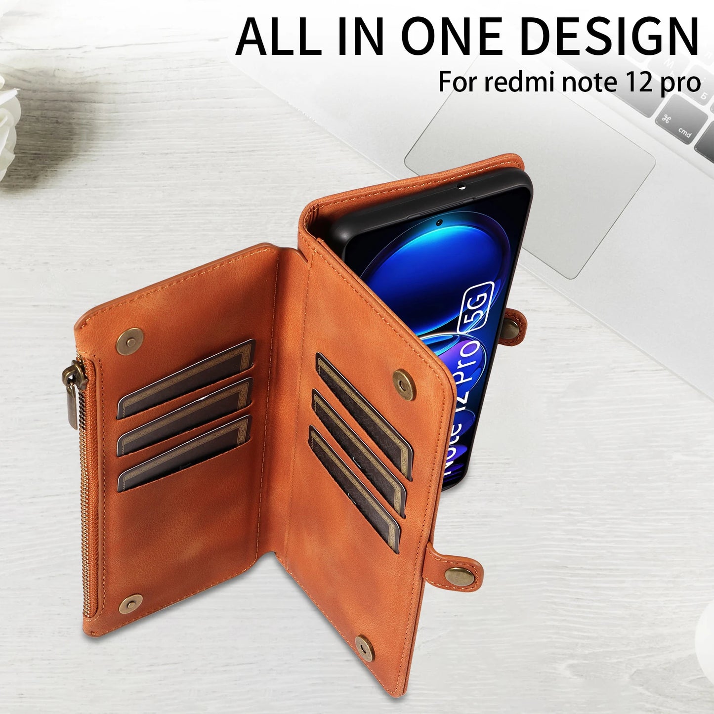 For Xiaomi Redmi Note 15 14 13 15C Poco X7 Pro F5 12 13C 14C 13T 15T Plus 5g Cases 4g Leather Wallet Card Holder Flip Phone Bags