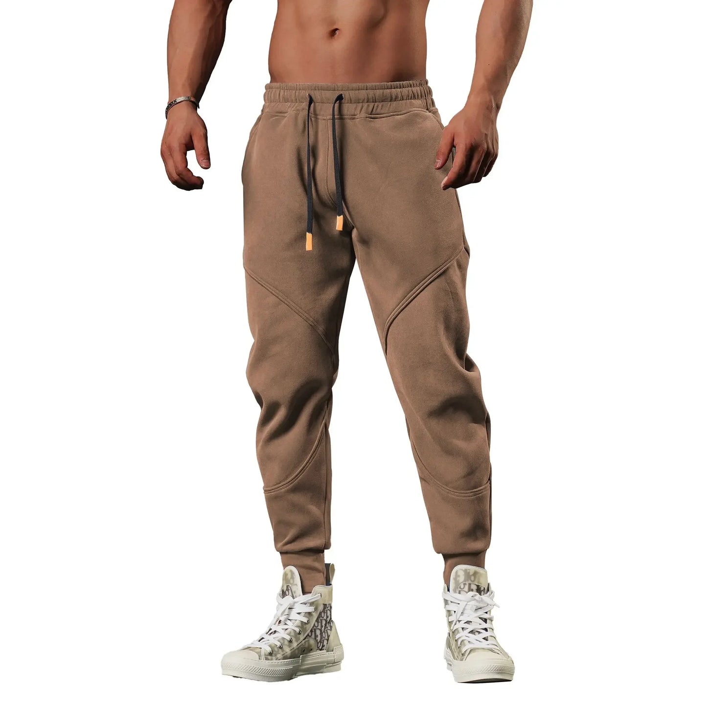 Plain Cropped Trousers Sweatpants for Men Autumn and Winter Cotton Loose Slacks Xxl New Items in Korean Y2k Gym Man Sports Pants
