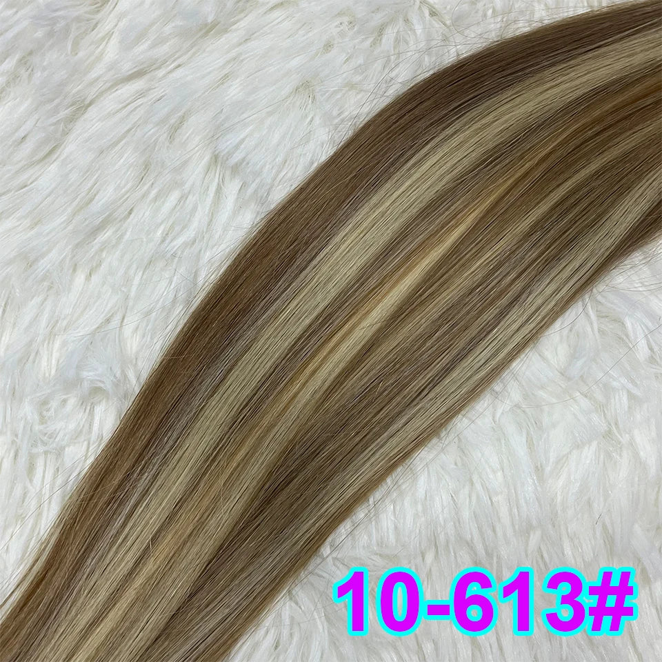 nano rings hair extension real human hair Invisible Mini Silicone Beads Black Brown Blonde Microlink 100% human Hair Extensions