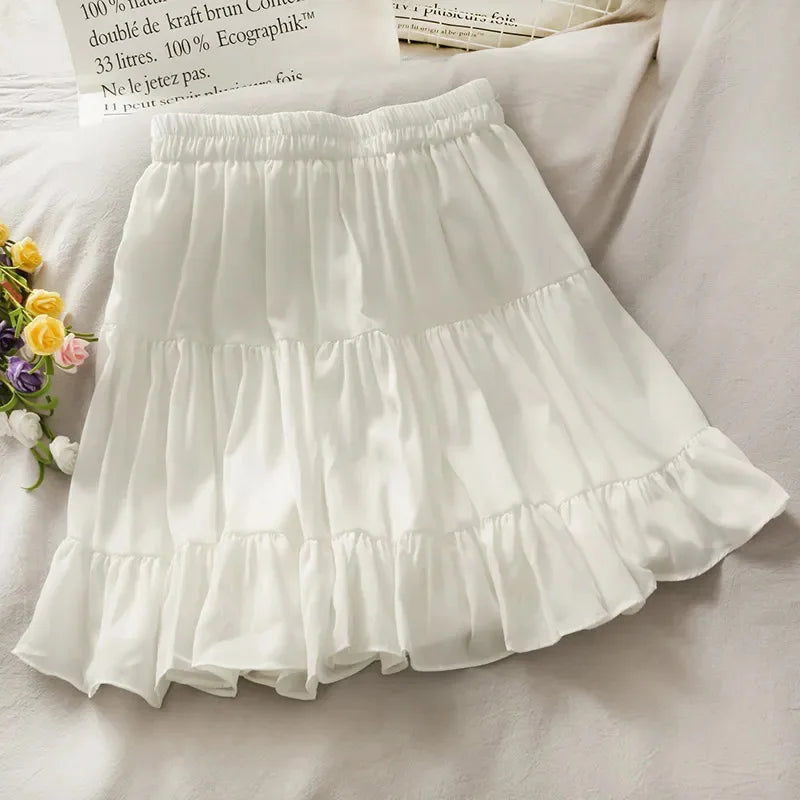 Women's High Waist Pleated Mini Skirt, Korean Fashion, Casual, Short, Black, White, A Line, Sexy, Alt Clothes, Female, Summer