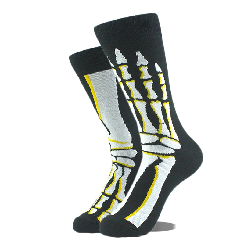 Cool Design Avocado Crew Socks Men Creative Eye Guitar Bus Pattern Sokken Duck Cat Fox Otter Animals Divertidos Chaussette Sox