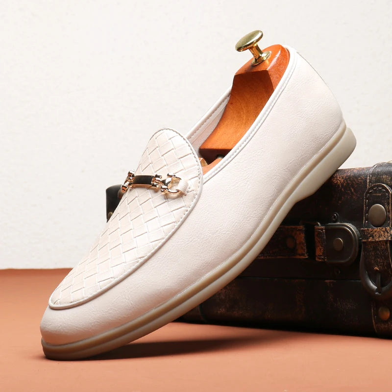 Fashion Men's Casual Shoes Men Horsebit Loafers Moccasins Mens Party Wedding Shoe Light Comfortable Driving Flats