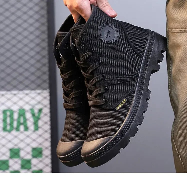 Male Shoes Hiking Outdoor Rubber Men's Boots Lace Up Original Deals Vintage In Promotion Y2k Offers Trendy 2025 Footwear New