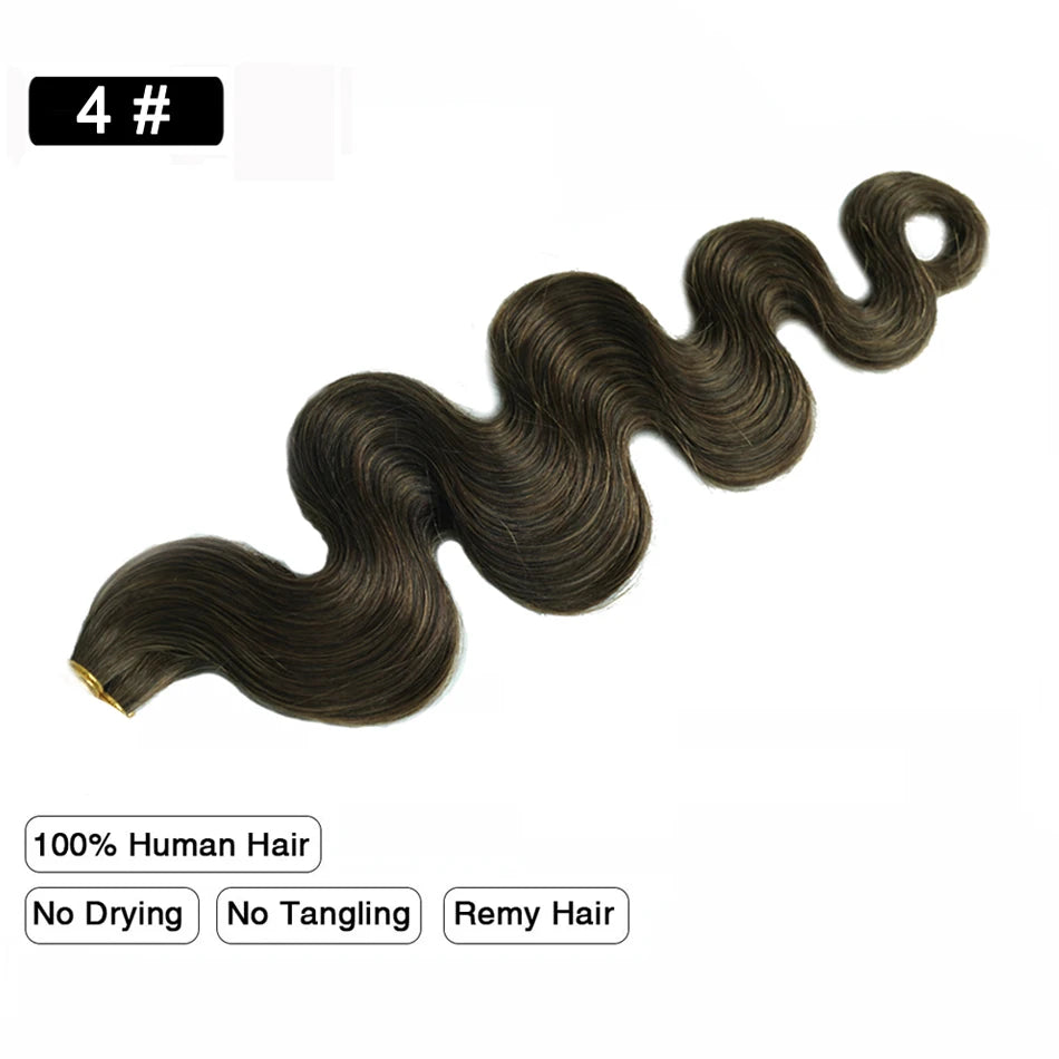 Body Wave Flat Tip Human Hair Extension Highlight Blonde Real Remy Human Fusion Hair Pre Bonded Keratin Hair 1g/S 12-26 Inch