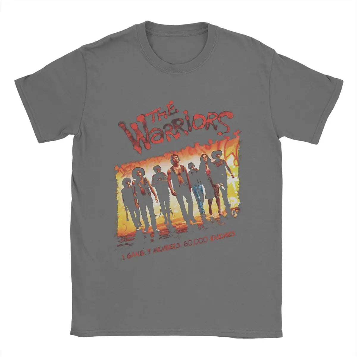 Novelty The Warriors One Gang T-Shirt for Men Crewneck Pure Cotton T Shirts Short Sleeve Tees Graphic Tops