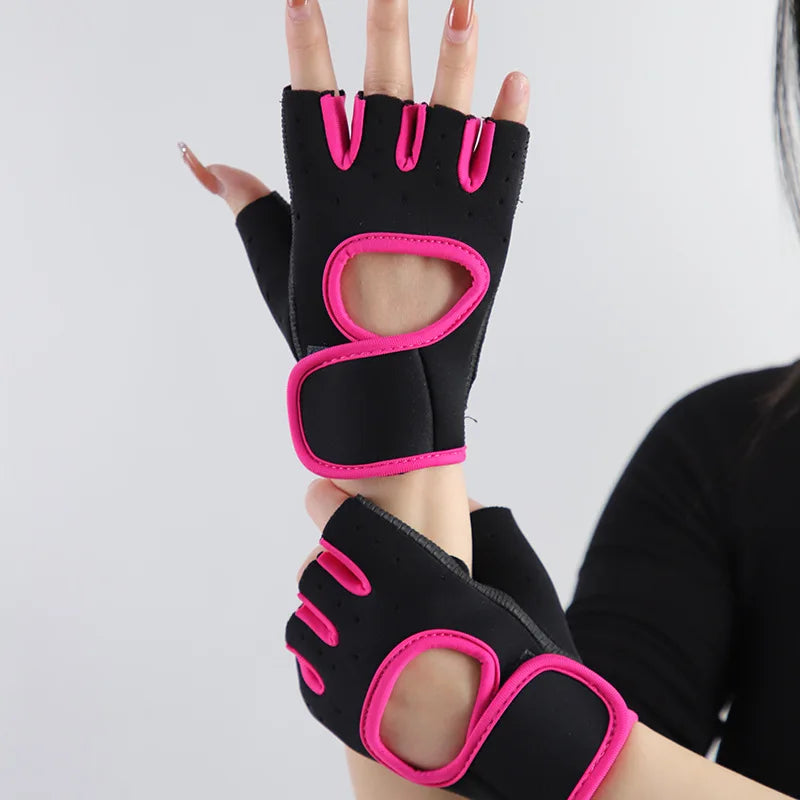Workout Gloves for Men Women, Ventilated Sports Gym Gloves with Non-Slip Silicon Grip Great for Fitness, Weight Lifting, Cycling