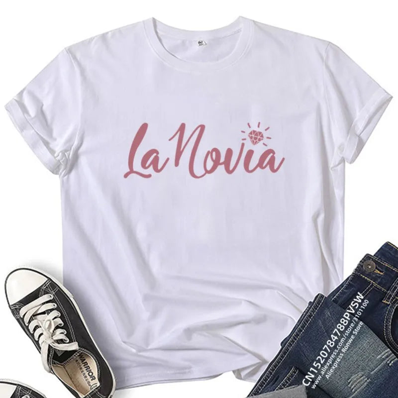 Bachelorette Party T Shirt Bride Tribe Hen Party La Novia Wedding Gift Shirt