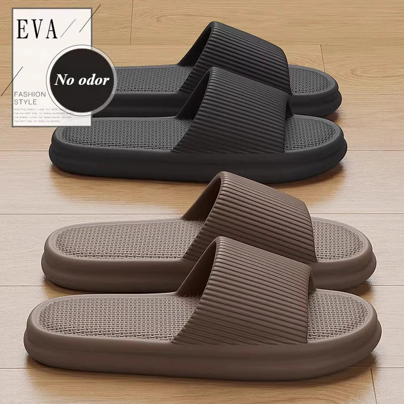 Brand Couple Home Simple Slippers EVA Soft Sole Light Slippers Bathroom Non-slip Slides Men's Outdoor Sandals Zapatillas De Casa
