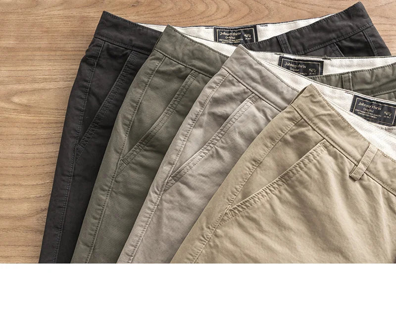 Casual Pants Men Solid Vintage Fashion Spring Autumn Harajuku Japanese Style All-match Straight Trousers New Pockets High Street